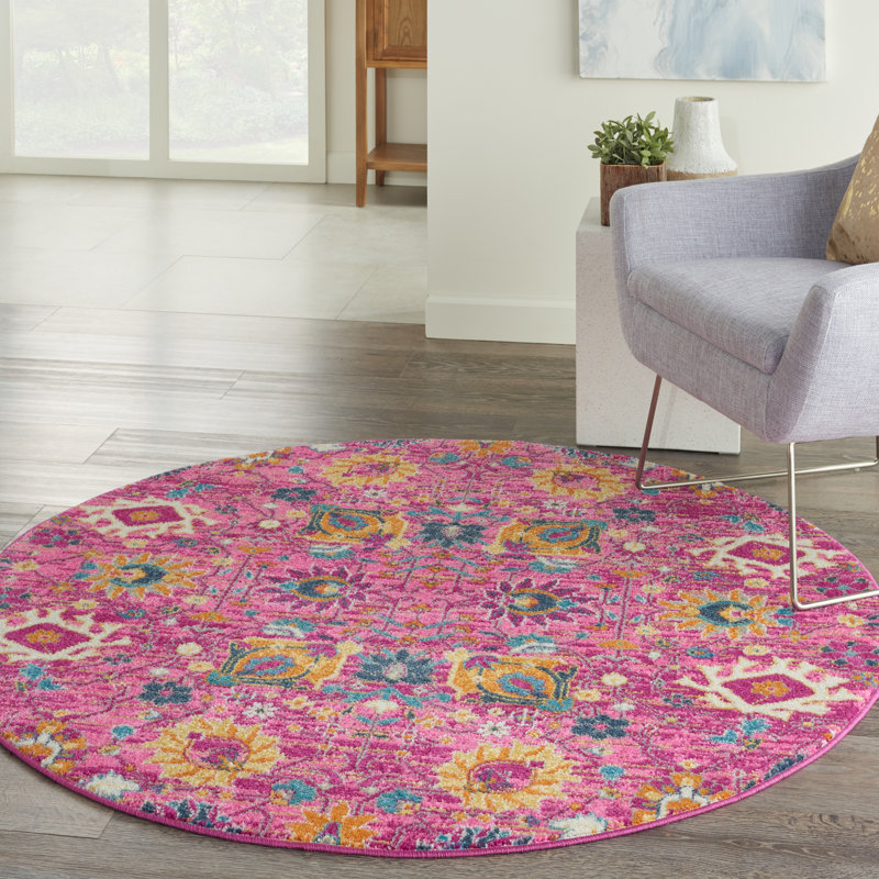 Dreher Oriental Indoor Rug, Round 4'