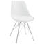 Chaises de salle à manger sans accoudoirs Lohmann blanches et chromées (ensemble de 2)-110098547