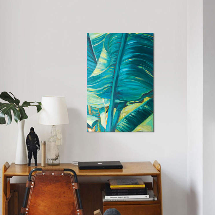 «Green Banana Duo II» par Suzanne Wilkins, reproduction sur toile, H 12 po x l 8 po x P 0,75 po, Toile tendue