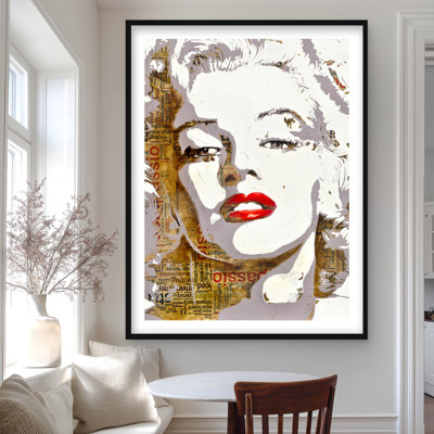 Marilyn Monroe Typography Vintage Bedroom Print | Home Decor