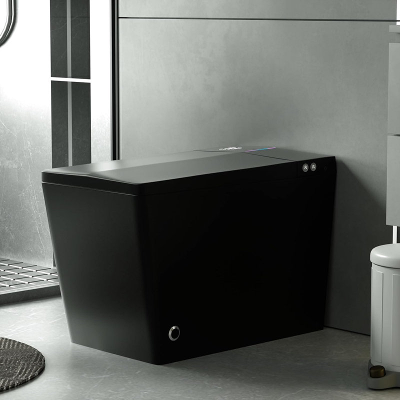 Square Smart Toilet with Big Bidet Heated Seat, Varied Cleaning Mode,Auto Flush,Foot Sensor,Night Light,Auto Open & Soft Close Seat,Warm Air Drying,Fahrenheit LED Display