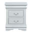 Table de chevet Platinum pour chambre à coucher - 2 tiroirs, bois massif 2 en bois, style chic