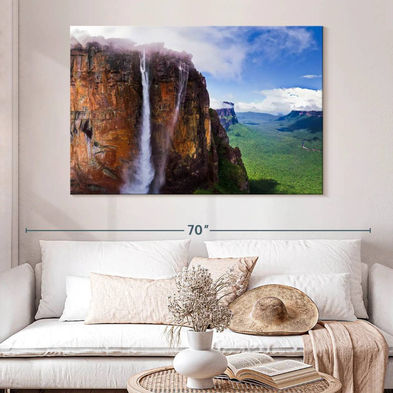 Alvord Wispy Angel Falls, 34" H x 51" W