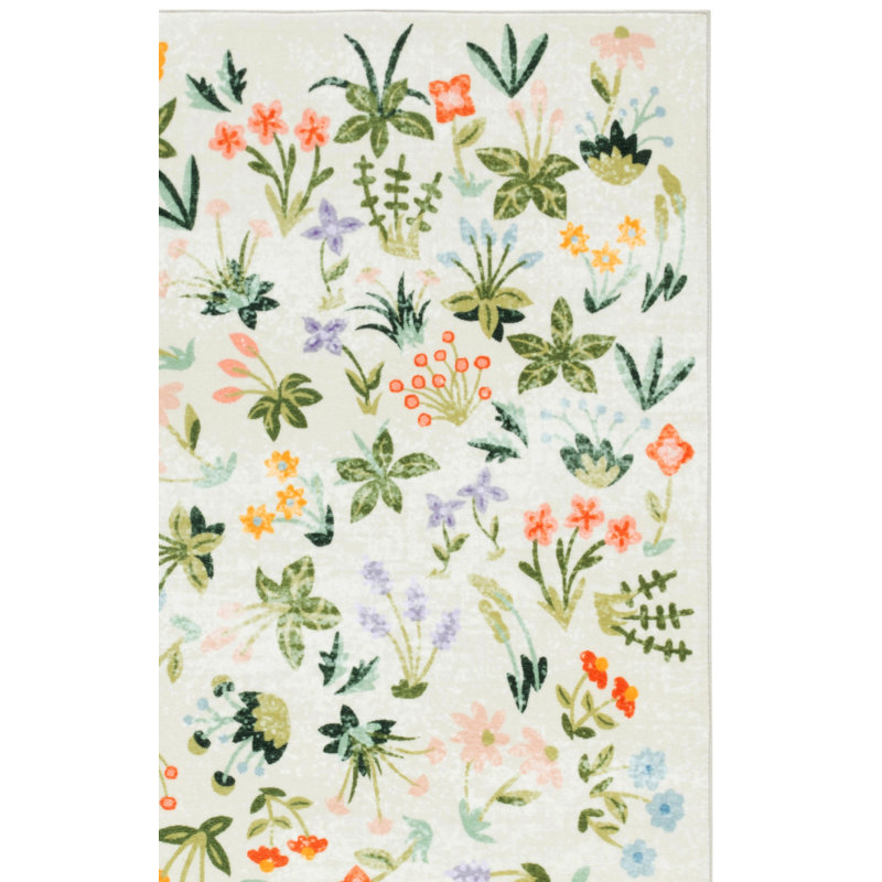 Tapis floral lavable à la machine MSRW 186 Performance, Carré 6 pi