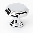Geometric Geometric Knob, 1" H x 1" W x 0.63" D, Polished Chrome