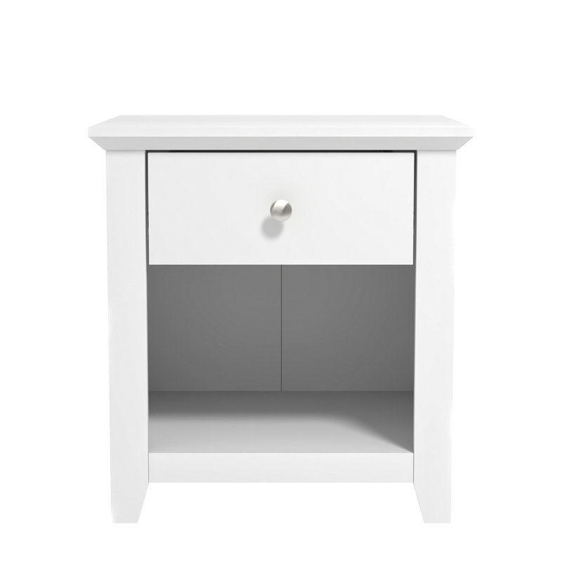 Ensemble de chambre à coucher Éméline 5 pièces, Beige/White, Full / Double, 5 Pcs: Bed, 2 Dressers, 2 Nightstands