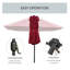 Briyonna 440cm X 256cm Rectangular Lighted Market Parasol-558804652