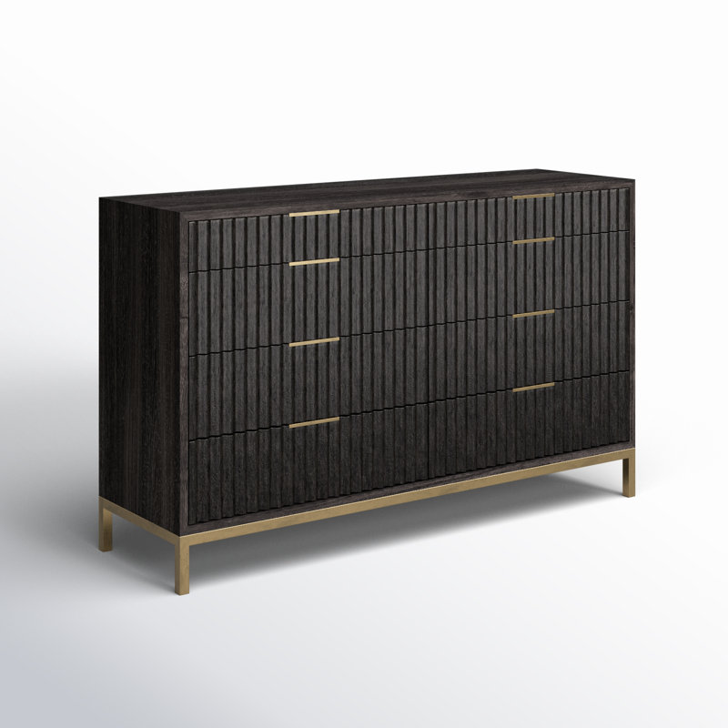 Elyza 62'' W 8 - Drawer Dresser, Black