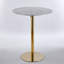 Ensemble de table de bar Modern Gold moderne avec 2 tabourets de bar réglables, table de pub ronde à motif de marbre pour le bar et la cuisine-1438115097