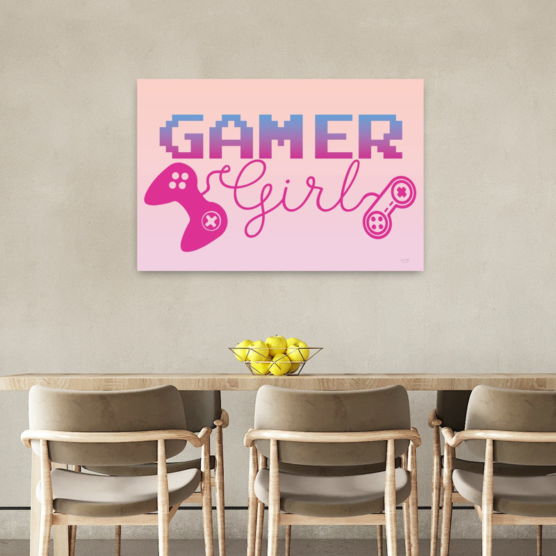 Art contemporain abstrait Gamer Girl, H 36 po x l 24 po