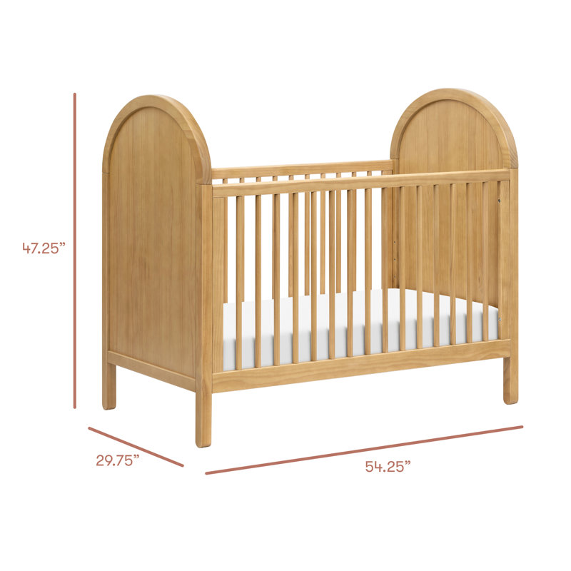 Bondi 3-in-1 Convertible Crib with Toddler Bed Conversion Kit, Honey