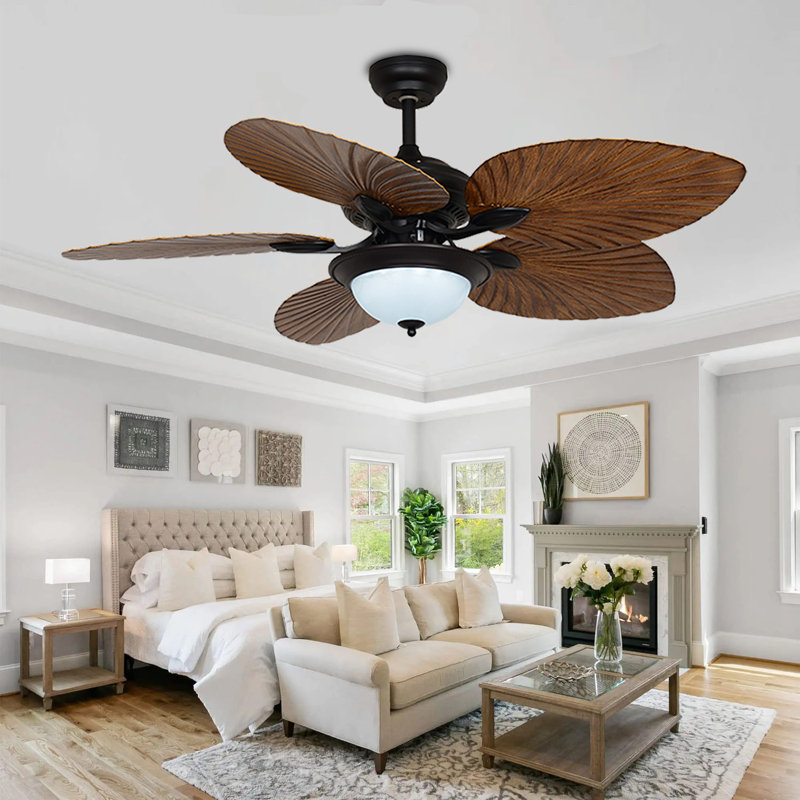 52 Inch Palm Leaf Ceiling Fan