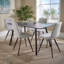 Shandon Dining Table with 4 Boucle Chairs Set