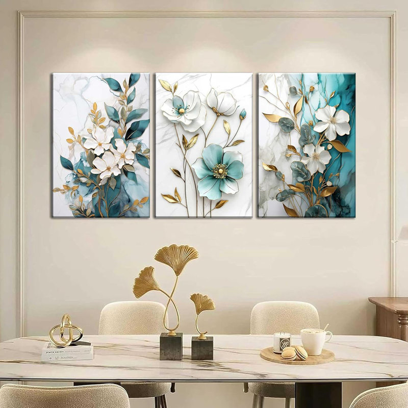 3 Piece Wrapped Canvas Print, 40 cm H x 30 cm W