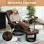 Faux Leather Swivel Manual Recliner