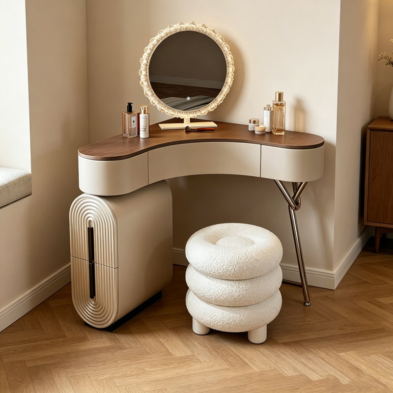Table de coiffeuse de coin Mid-Century