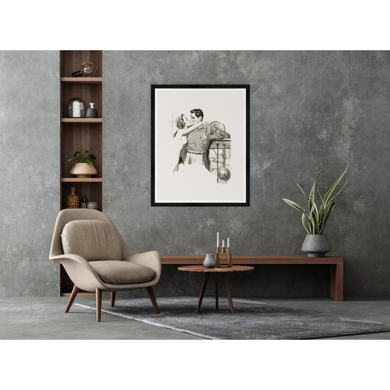 Fireplace Kiss - reproduction de cadre photo