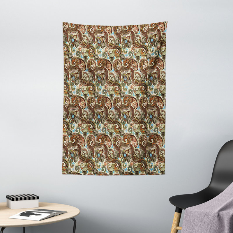 Tapisserie fleurs en polyester, H 60 po x l 40 po