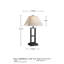 Lampe de table en métal Sidak