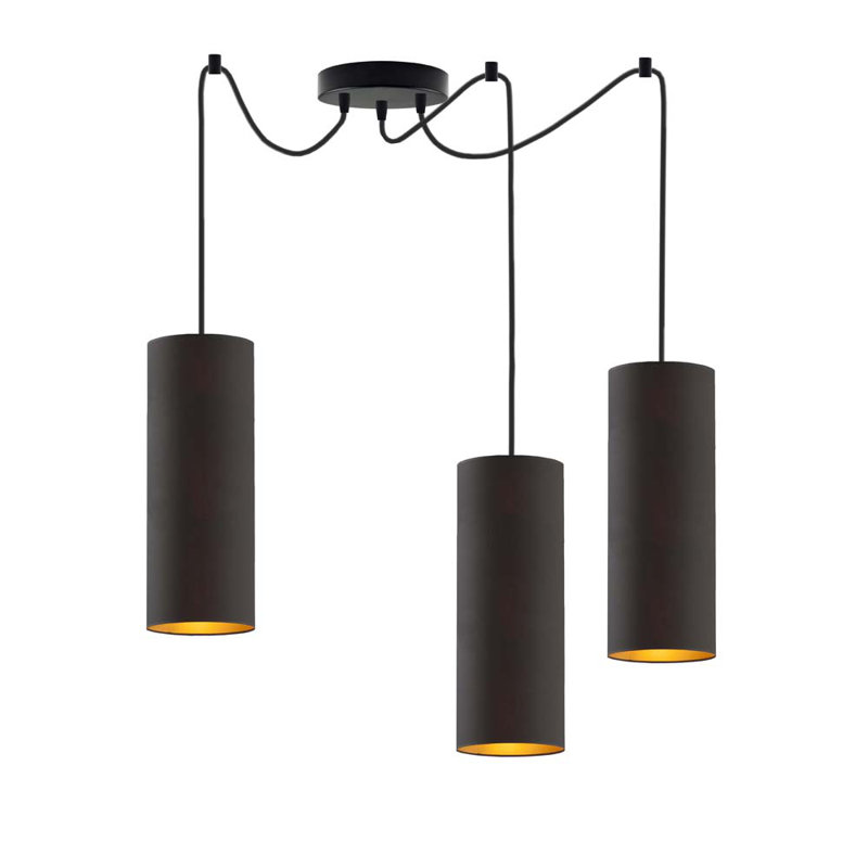 3 - Light Kitchen Island Pendant, Black, Black