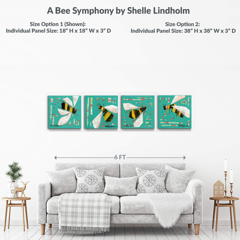 «A Bee Symphony on Metal» par Shelle Lind Stockholm, H 36 po x l 36 po x P 3 po