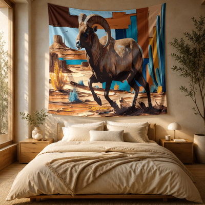 Tapisserie murale «Southwestern Animals» Bighorn Sheep 7