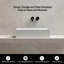 Lavabo vasque de salle de bain à surface solide 23 po x 13 po MonBlari - noir mat-120971972