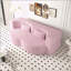 Canapé-lit convertible en tissu Teddy avec 2 coussins, matelas pliant pleine grandeur, aucun assemblage requis-202608200