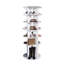 Étagère à chaussures rotative, organisateur de chaussures pivotant sur 360 °, tour de chaussures à haut dossier