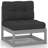  Garden Lounge Set Grey Solid Pinewood, 100% Polyester Regular-399580988-399580986