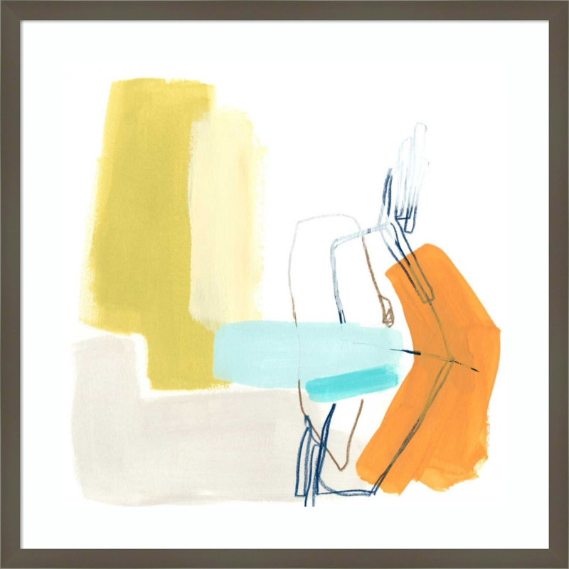 Adagio IV by June Erica Vess, Clay Gray Framed Paper, 33.38" H x 33.38" W x 0.88" D