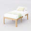 Structure de lit simple en métal robuste, lit plateforme en acier imprimé, pieds à bords arrondis, anti-balancement, anti-bruit-508458914