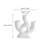 White Ceramic 3-Arm Candelabra, Sculptural Three-Arm Candle Holder for Taper Candles, Mantel, Console, or Dining Table