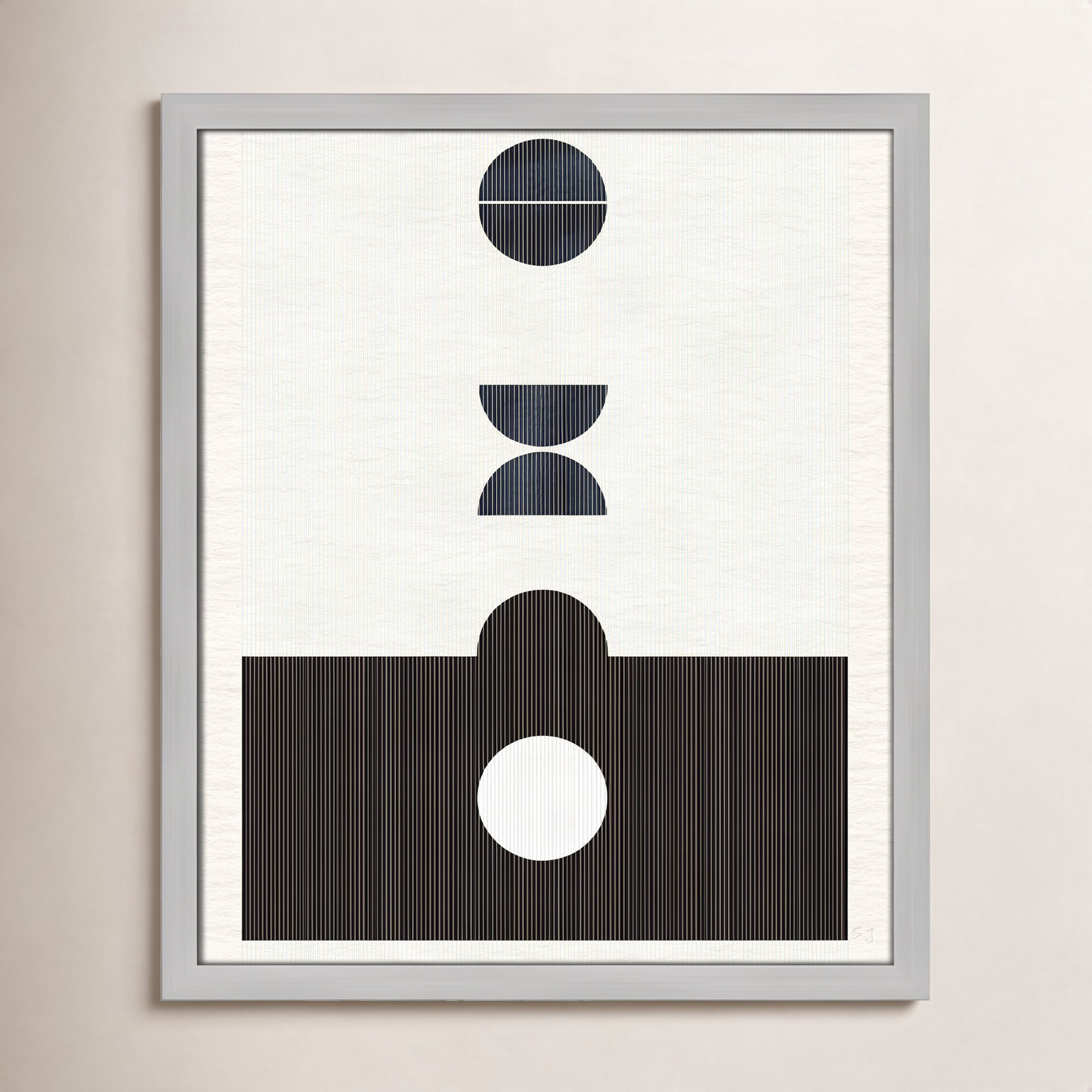 Eclipse I Print by Susan Jill, Matte Silver Framed, 19" H x 16" W x 0.75" D