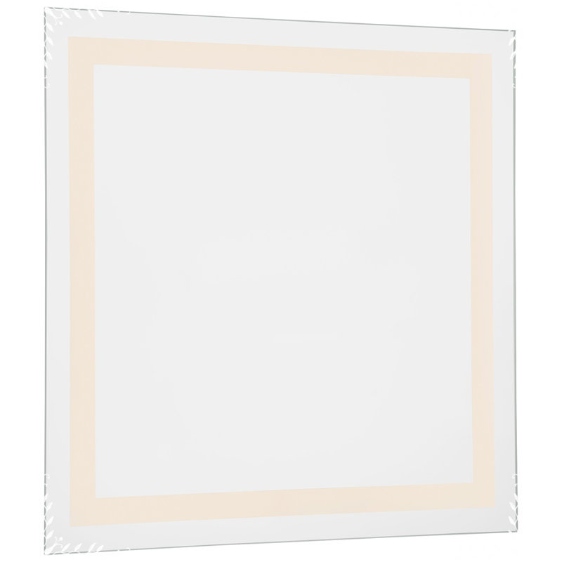 Peninsula 30-Inch Square LED Mirror with Steel Frame