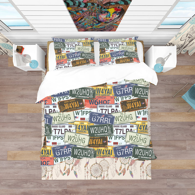 Ensemble de housse de couette moderne et contemporaine, Housse de couette très grand + 2 taies décoratives