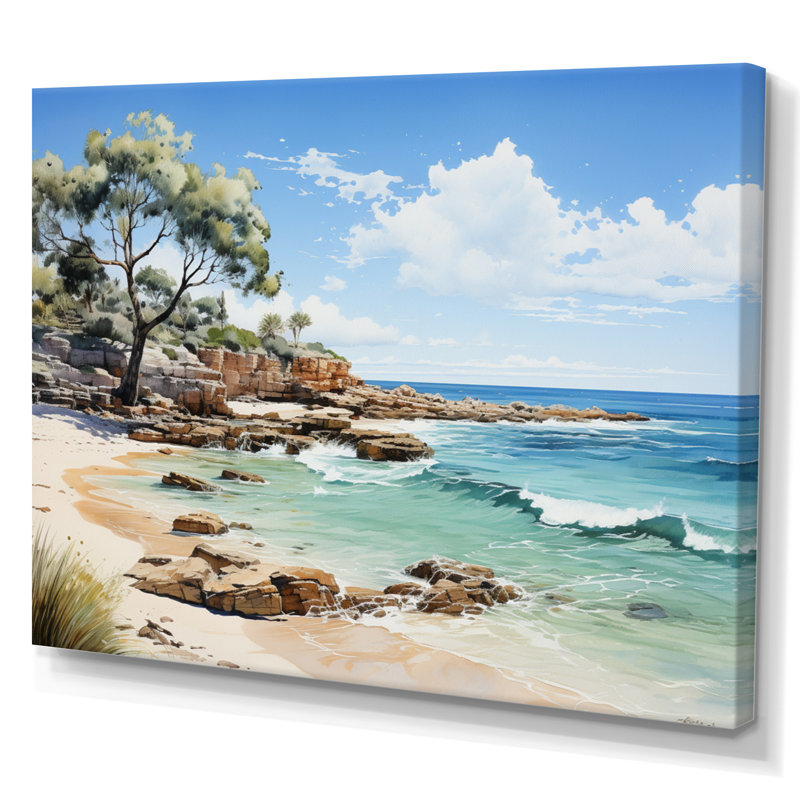 «Alvetta Cable Beach Broome II», reproduction sur toile, H 16 po x l 32 po x P 1 po, Toile tendue