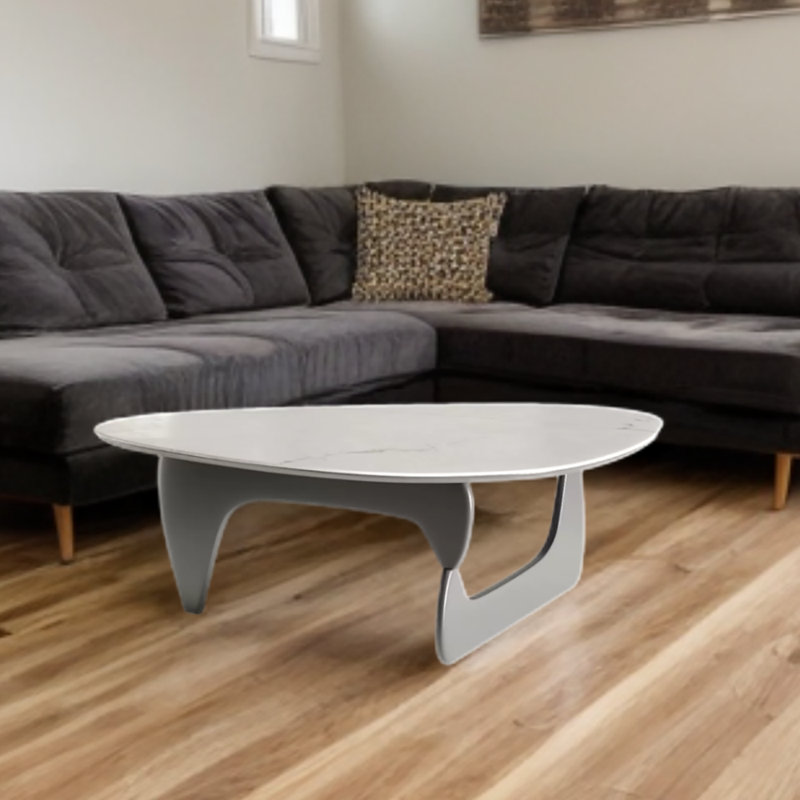 Table basse Wabi-sabi au design haut de gamme, Gris clair
