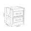 Buffet d'extérieur en aluminium de style industriel 23,62 po