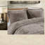 Contemporary Shaggy Bedding Set, Twin And Twin Xl Sizes, Grey Polyester Comfort For Home