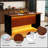 Marble-Look Kitchen Island with LED Lights & Grille Design – Island Only, Seats 4-6-1427561750