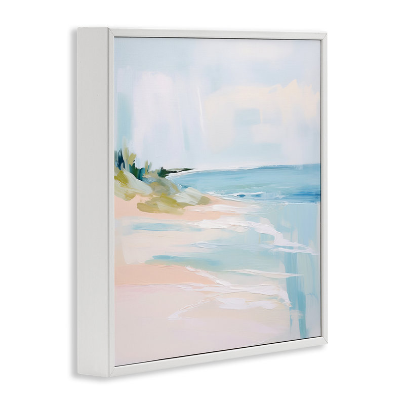  Abstrait au bord de la plage, estampe numérique encadrée par Irena Orlov, H 24 po x l 24 po