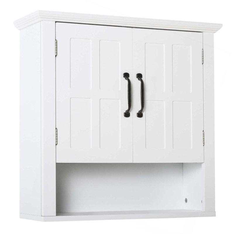 Armoire à pharmacie, armoire murale de salle de bain à 3 niveaux avec tablette réglable et 2 portes, armoire de salle de bain pour salle de bain