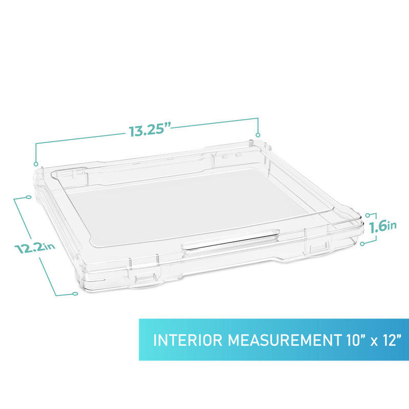 Sorbus Hanging File Organizer Bin Clear Plastic Stackable for Document Storage - Set of 6, Thin