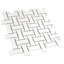 Metro Basket Weave Dog Bone Porcelain Mosaic Wall & Floor Tile-35927573