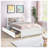 Farad Solid Wood Slat Storage Bed