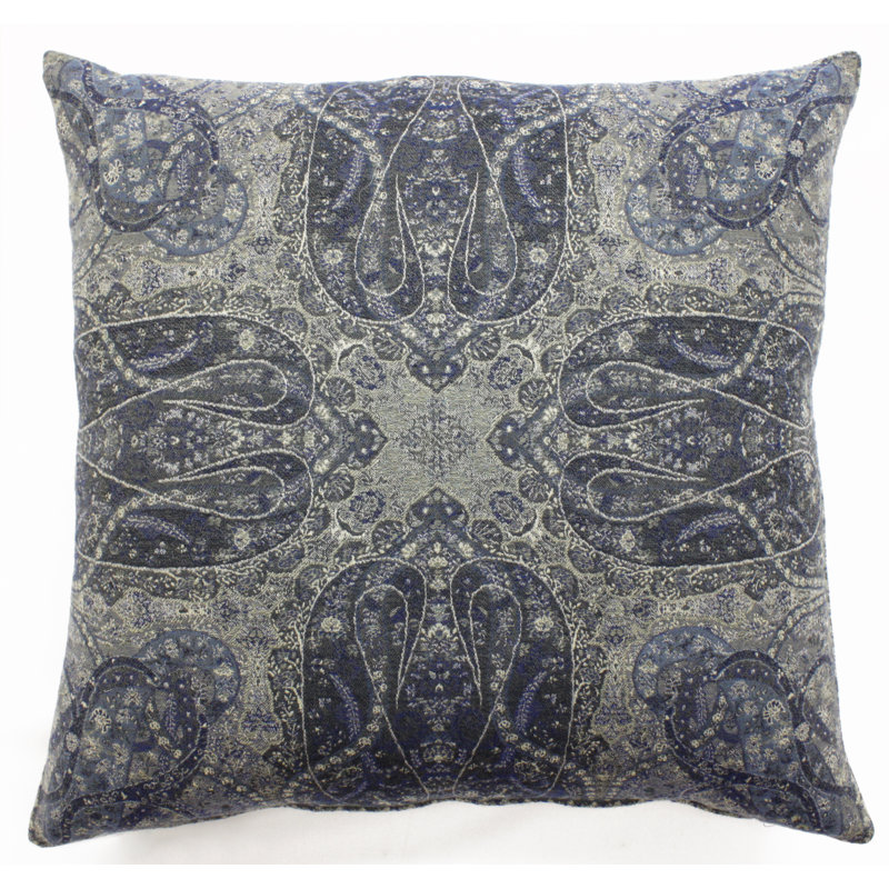 Elinar Paisley Wool Reversible Throw Pillow