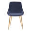 Chaise de salle à manger en velours avec pieds en métal-461132538
