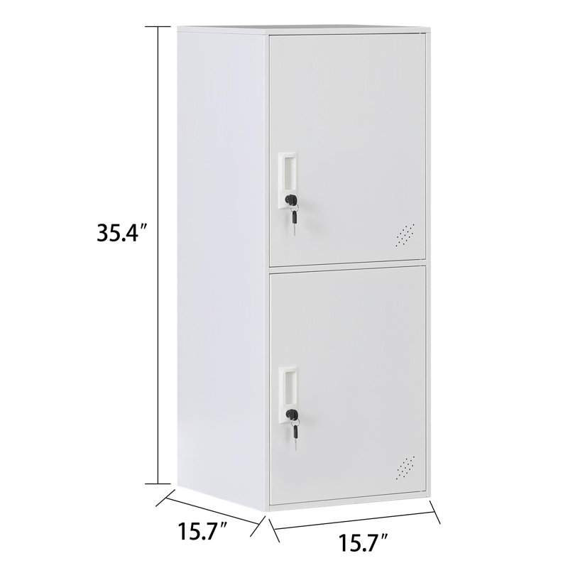 Armoire de rangement verticale empilable à 3 portes avec serrure, dispositif anti-défaut, Lcokeur en métal, organisateur pour le bureau, la maison, le gymnase, l'école, les employés, les enfants.