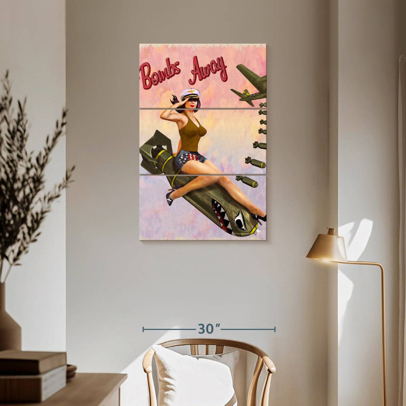 Mait Bombs Away, 57" H x 36" W